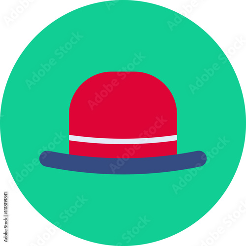 Hat I single vector icon illustration