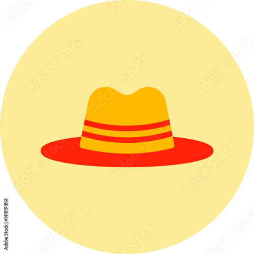 Hat II single vector icon illustration