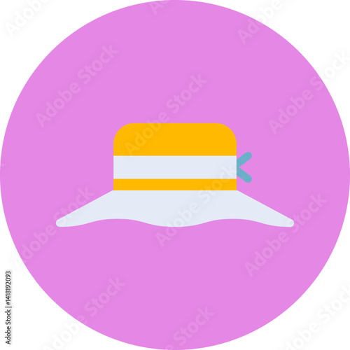 Women's Hat single vector icon illustration