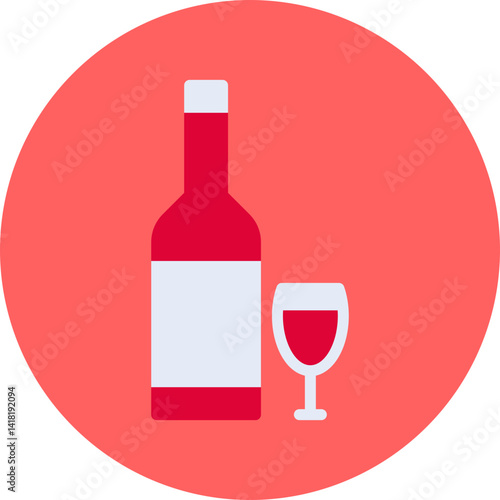 Alcohol single vector icon illustration