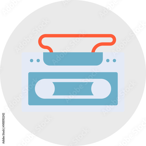 Casette Player single vector icon illustration