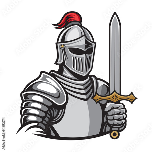 knight vector illustration sparta design