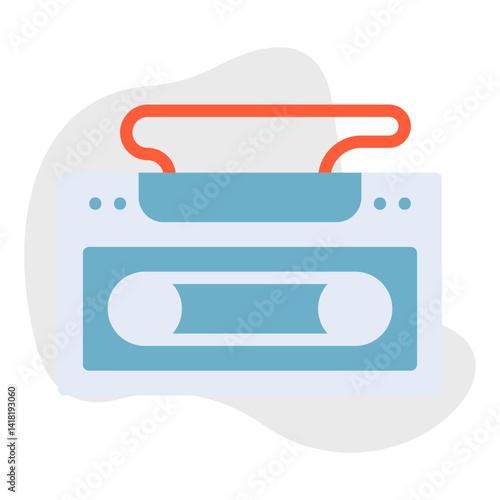 Casette Player single vector icon illustration