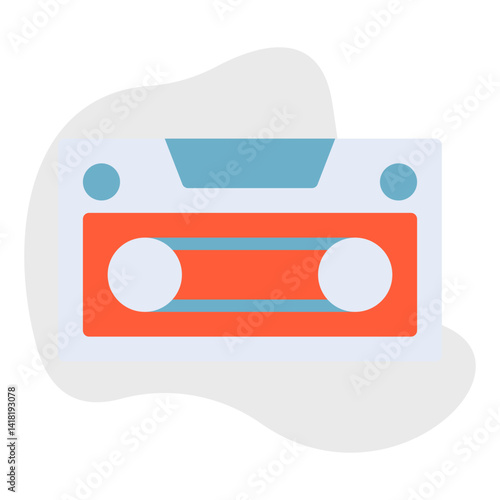 Casette single vector icon illustration