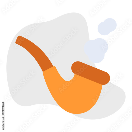 Smoking Pipe single vector icon illustration