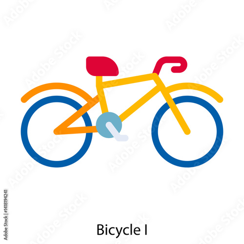 Bicycle I single vector icon illustration