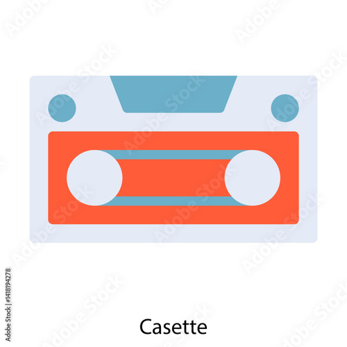 Casette single vector icon illustration
