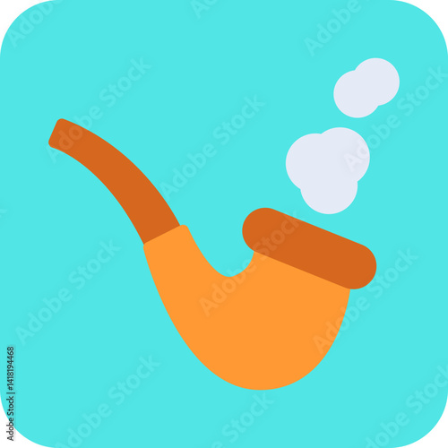 Smoking Pipe single vector icon illustration
