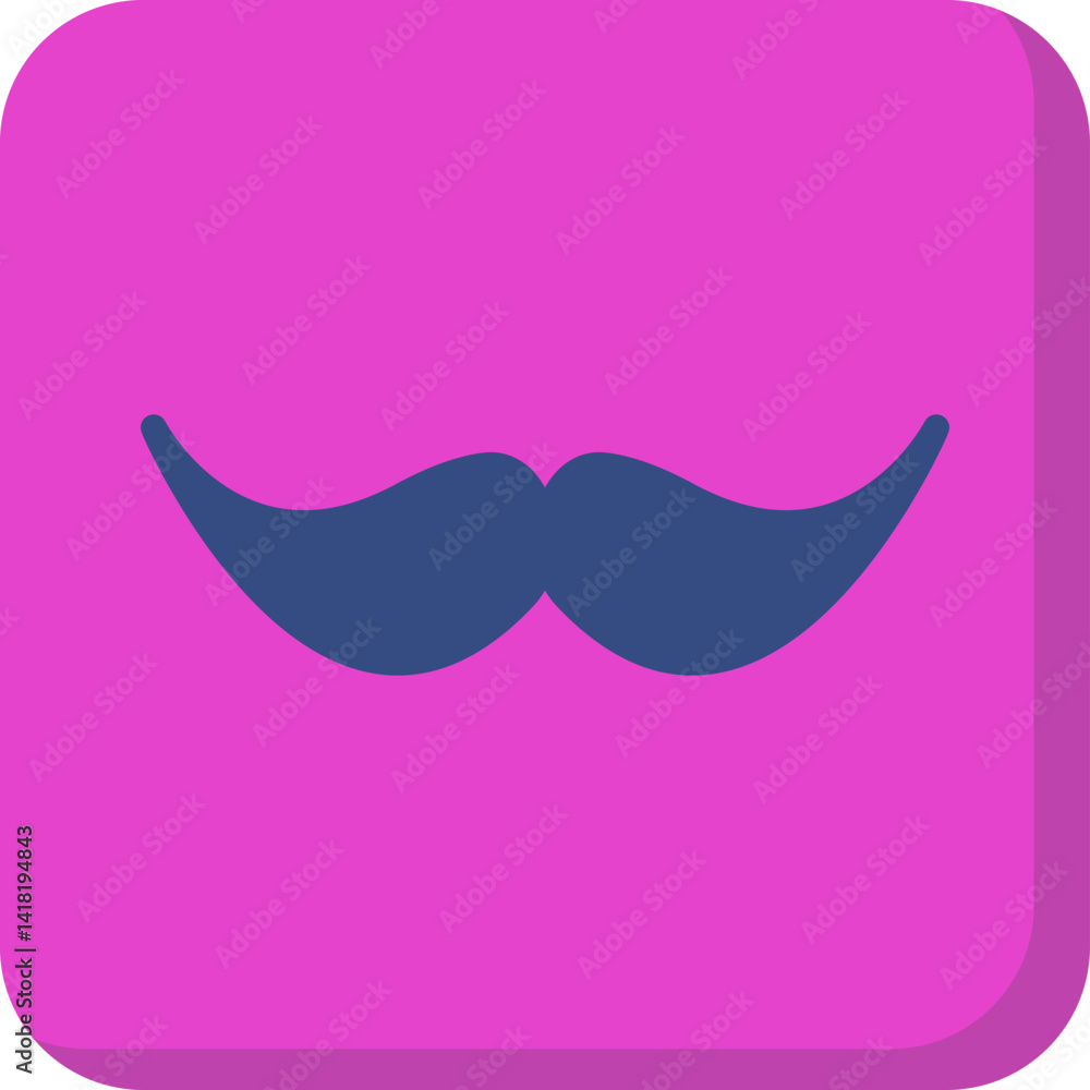 Moustache II single vector icon illustration Moustache II single vector icon illustration