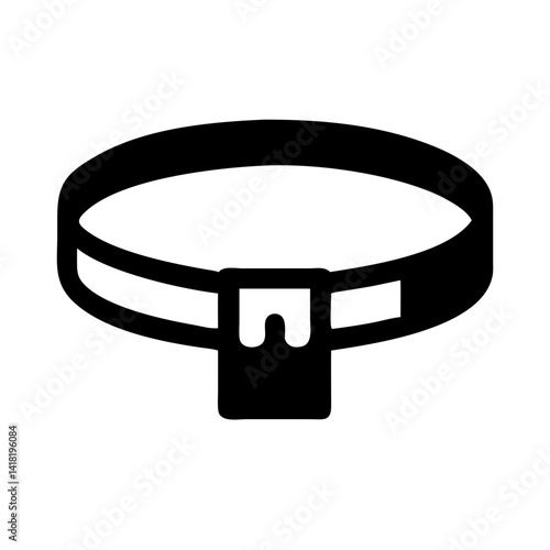 Waist Belt with Buckle Detail Icon Design

