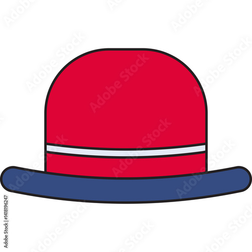Hat I single vector icon illustration