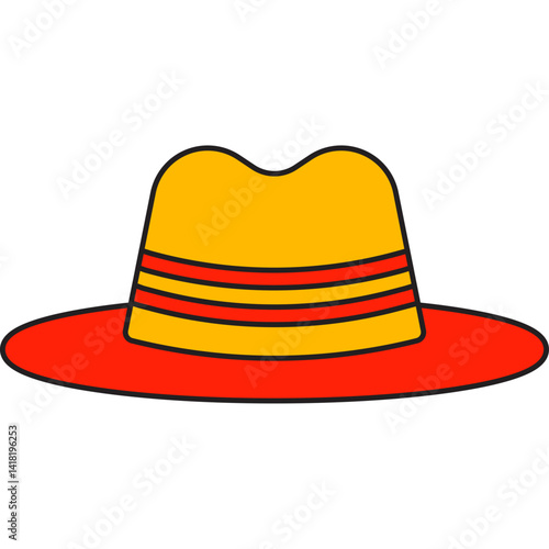 Hat II single vector icon illustration