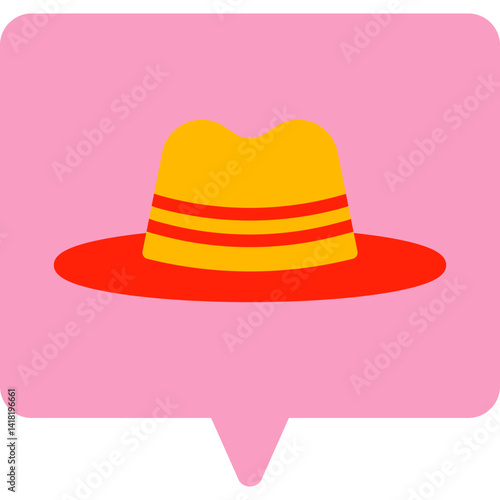 Hat II single vector icon illustration