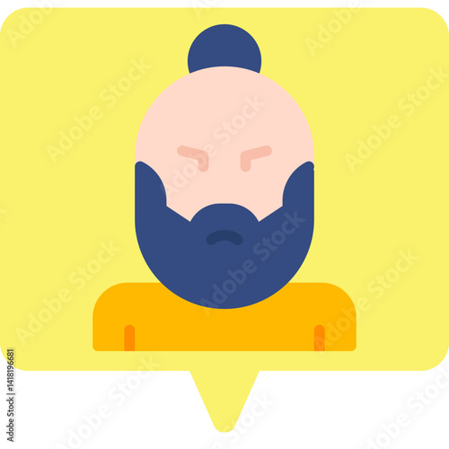 Hipster Style II single vector icon illustration