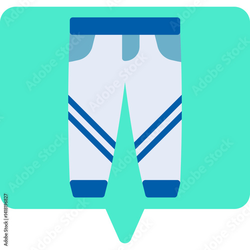 Trousers single vector icon illustration