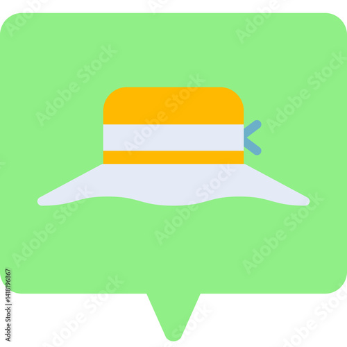 Women's Hat single vector icon illustration