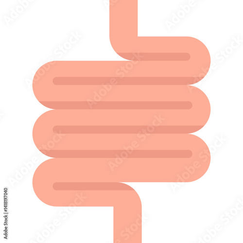 Intestines single vector icon illustration