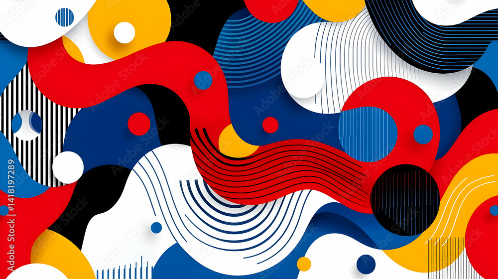 Naklejka premium Abstract Colorful Geometric Pattern Background
