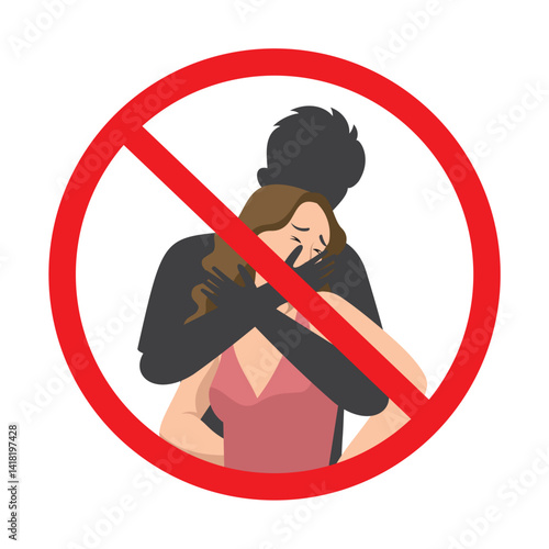 no harassment vector illustration say no to harassment design