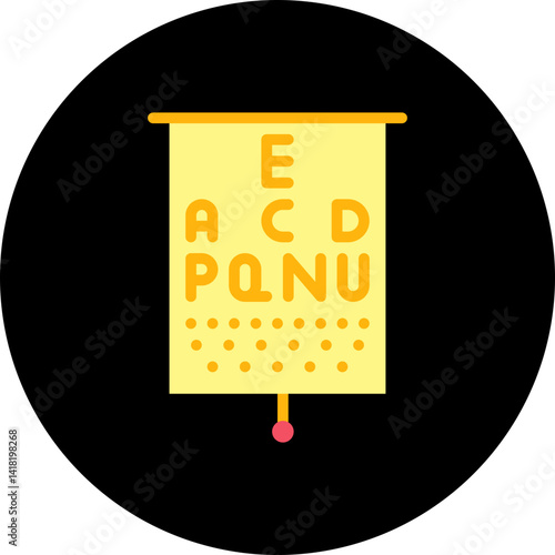 Eyes Checkup Board single vector icon illustration