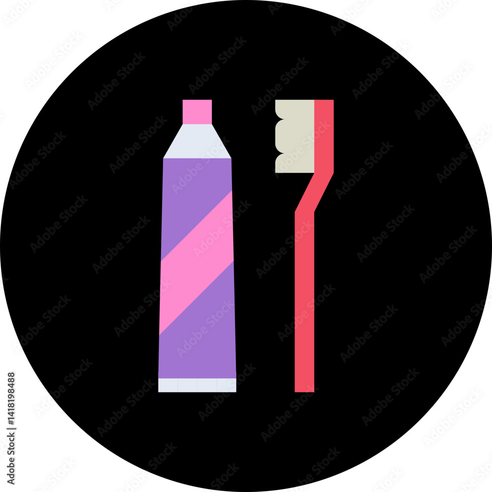 Toothbrush single vector icon illustration Toothbrush single vector icon illustration