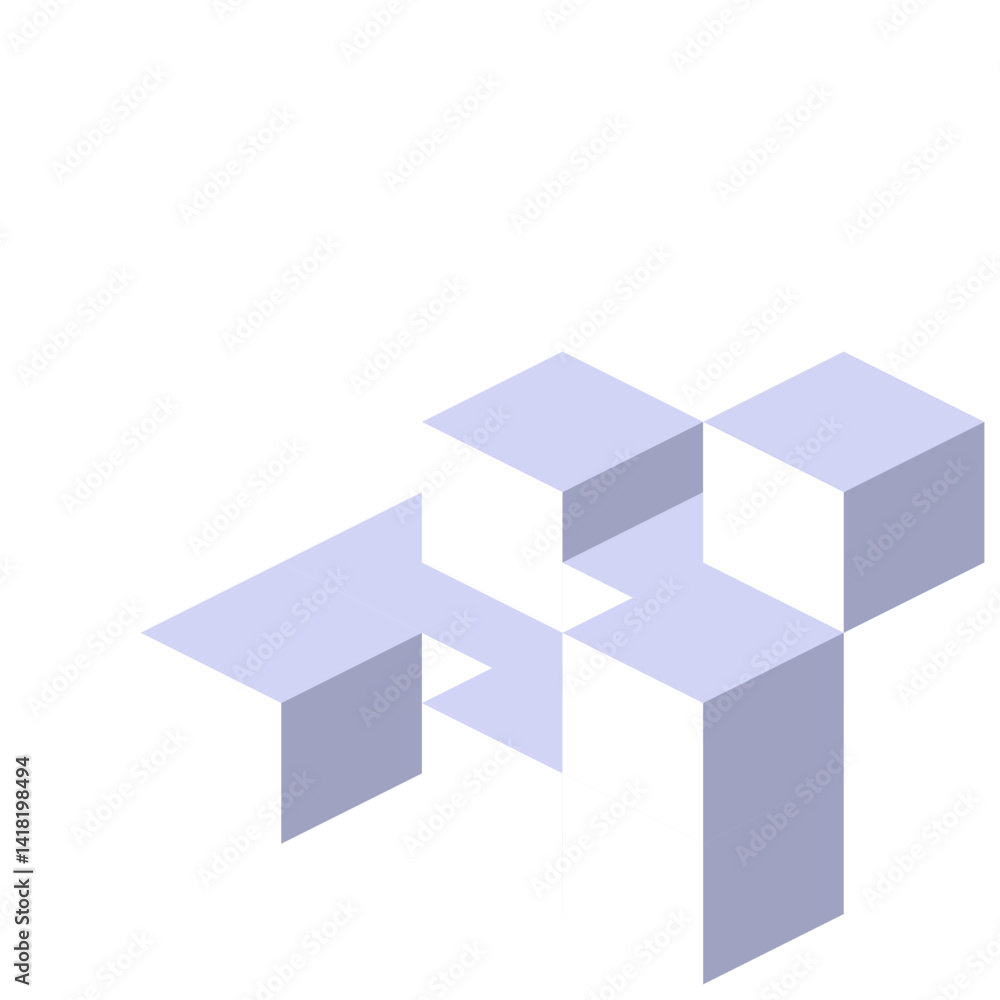 Abstract geometric shapes in light blue shades creating a three-dimensional structure with varying heights and overlapping forms. Abstract geometric shapes in light blue shades creating a three-dimensional structure with varying heights and overlapping forms.