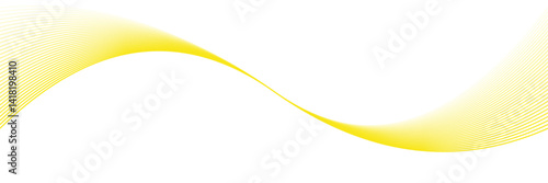 Abstract curved yellow gradient wave on a clean white background, conveying a sense of smoothness and fluidity.