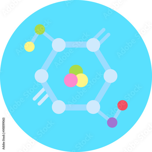 Molecules single vector icon illustration