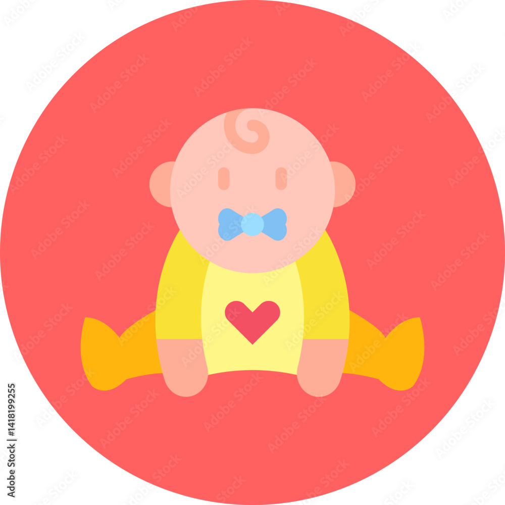 Baby single vector icon illustration Baby single vector icon illustration