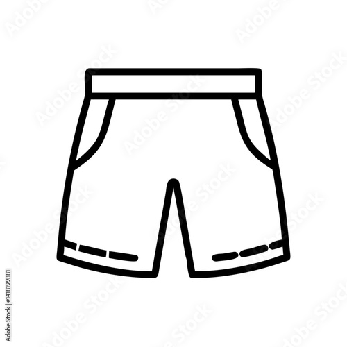 Wrestling Shorts with Reinforced Side Panels Icon Design