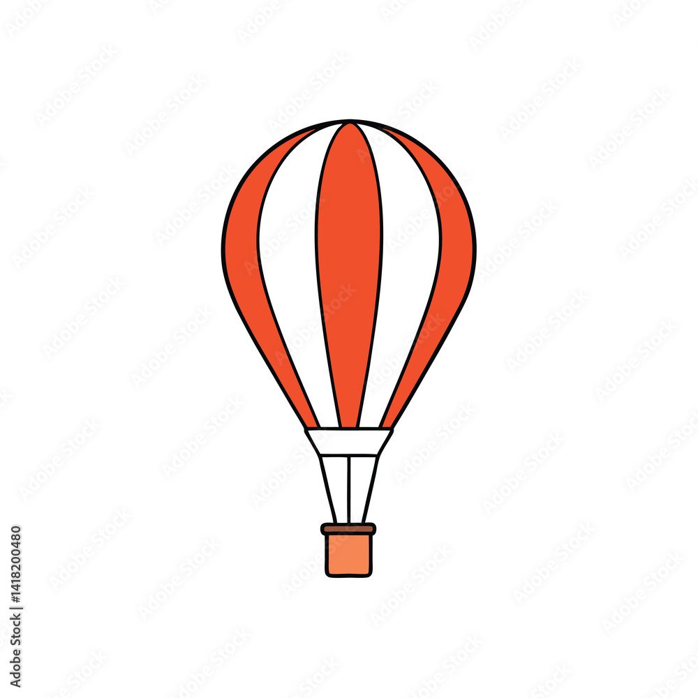 Naklejka premium vector hot air balloon