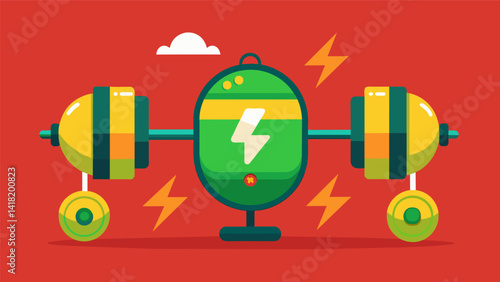 Designed for maximum efficiency and results the energy pods provide intense fullbody workouts in just 20 minutes.. Vector illustration