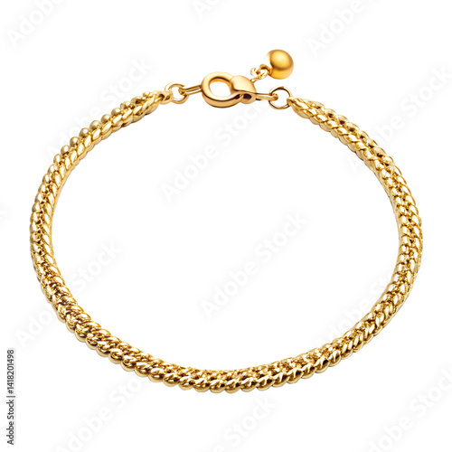 Wallpaper Mural A golden bracelet jewelry close up view isolated on transparent background Torontodigital.ca