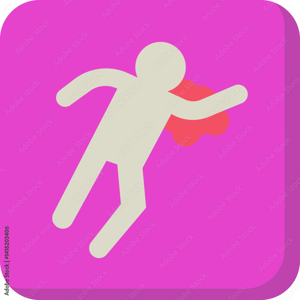 Deadbody Print single vector icon illustration Deadbody Print single vector icon illustration