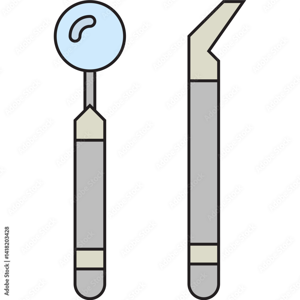 Dentist Tool III single vector icon illustration Dentist Tool III single vector icon illustration