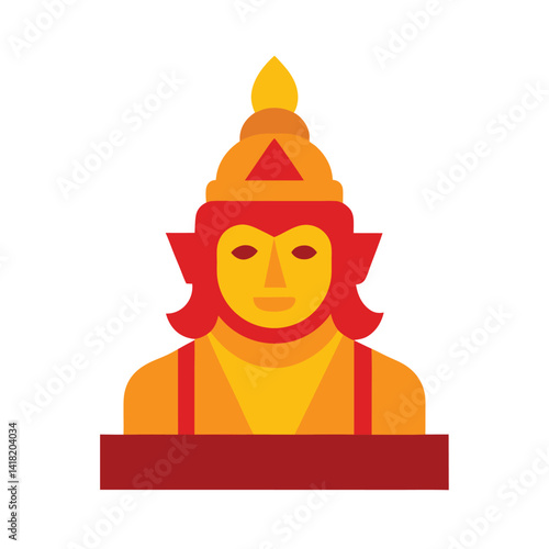 vector illustration of a buddha