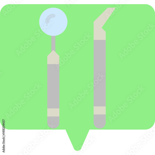 Dentist Tool III single vector icon illustration