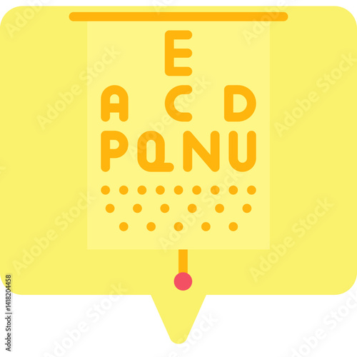Eyes Checkup Board single vector icon illustration