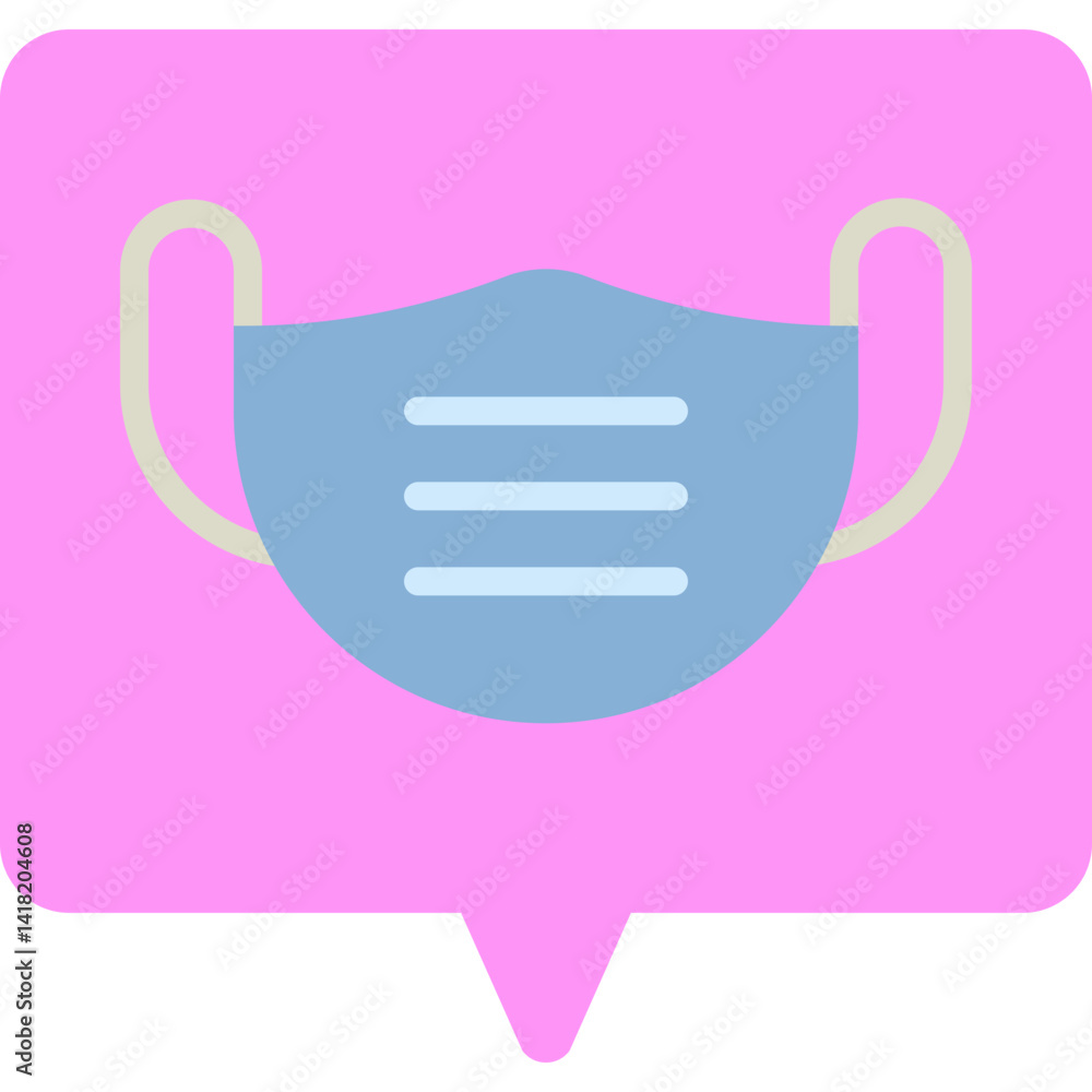 Surgeon's Face Mask single vector icon illustration Surgeon's Face Mask single vector icon illustration