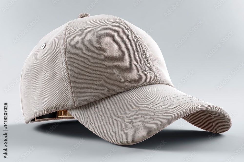 Isolated Baseball Cap Mockup on Gray Background for Fashion Branding Isolated Baseball Cap Mockup on Gray Background for Fashion Branding