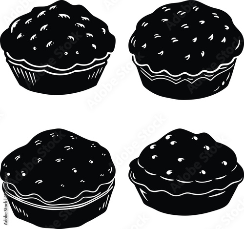 Scone silhouette vector