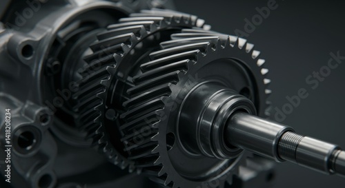 Precision Automotive Gearbox Engineering - Intricate metallic gears, showcasing automotive engineering precision, power transmission, and mechanical complexity. Symbolizing innovation, strength