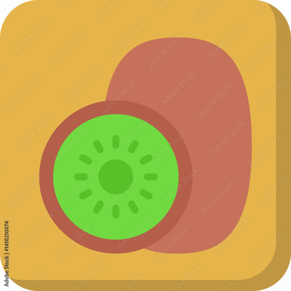 Fototapeta premium Kiwi single vector icon illustration