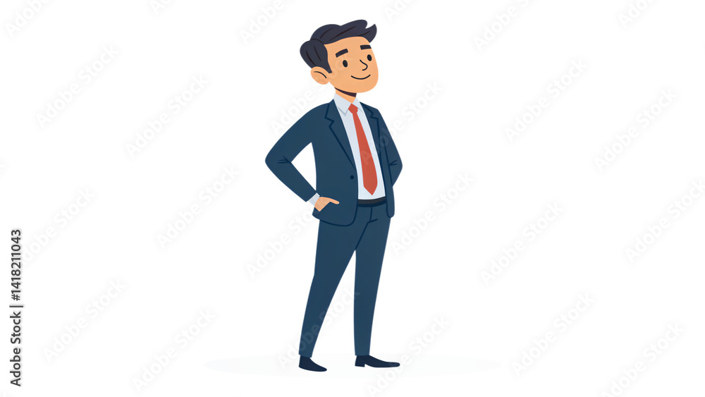 Obraz premium businessmen office workers character on white background PNG. AI GENERATED