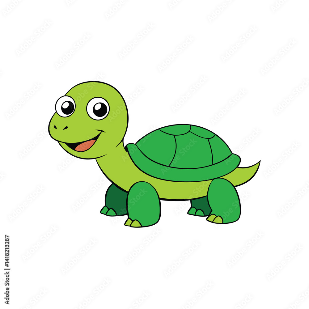 Fototapeta premium funny turtle cartoon