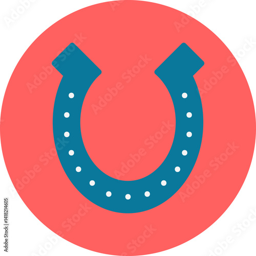 Horse Shoe single vector icon illustration