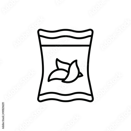 chips packet vector on white background