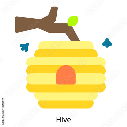 Hive single vector icon illustration