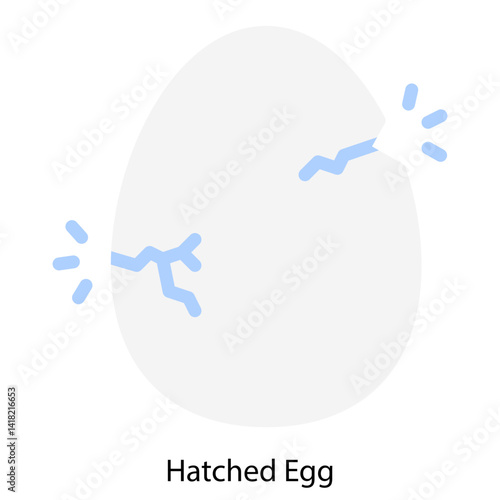Hatched Egg single vector icon illustration