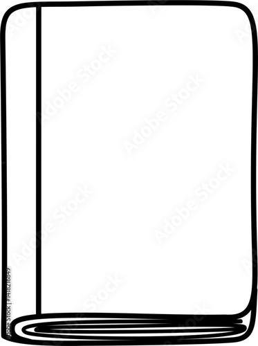 Journal and book outline, line art